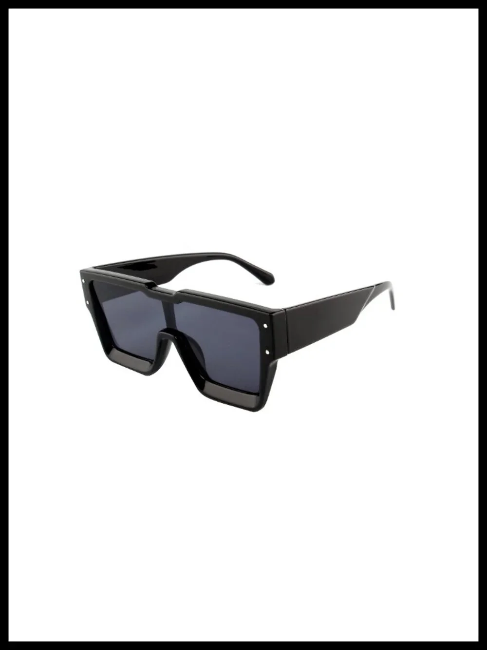 Oversized Wraparound Sunglasses UV400 Protection Unisex Rimless